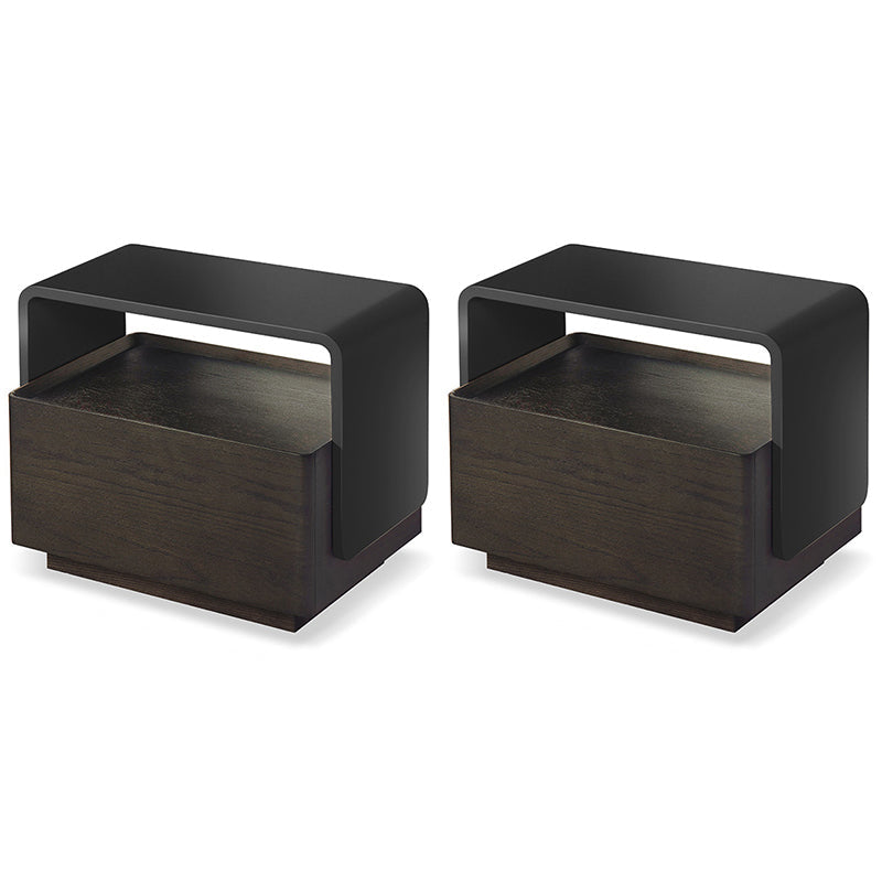 Comodino moderno letto moderno in legno in legno con cassetto