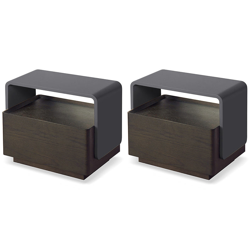 Comodino moderno letto moderno in legno in legno con cassetto