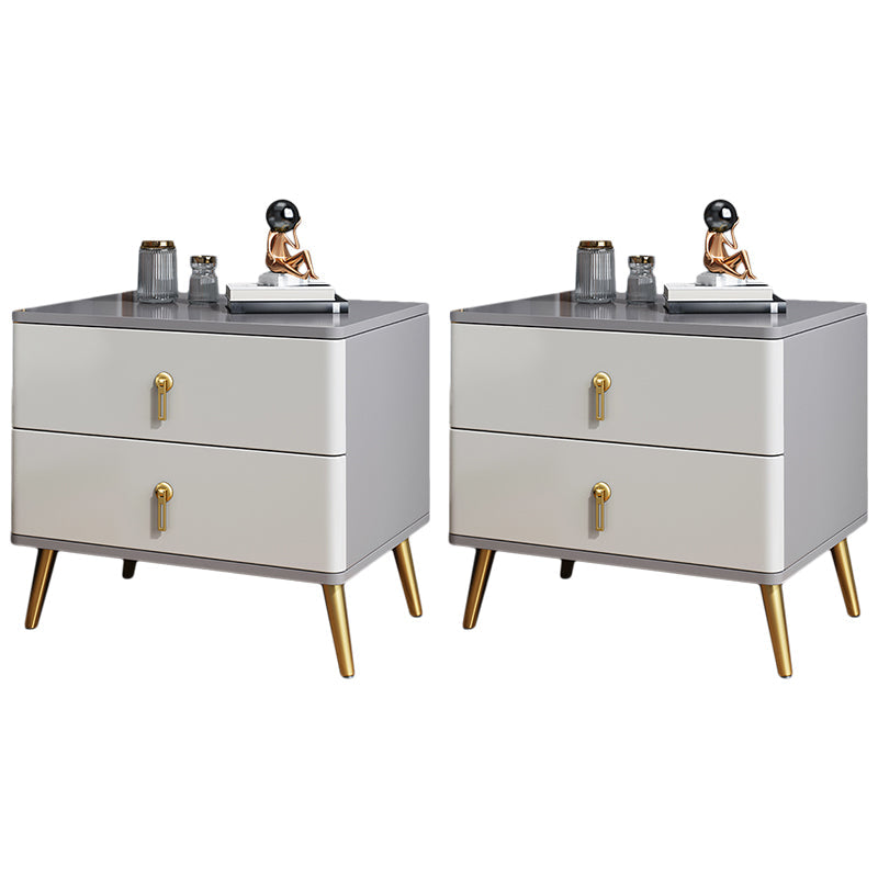 Table de chevet de table moderne 2 tiroirs table de nuit en bois pour chambre à coucher
