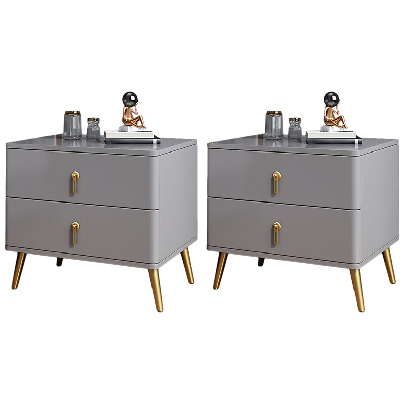 Table de chevet de table moderne 2 tiroirs table de nuit en bois pour chambre à coucher