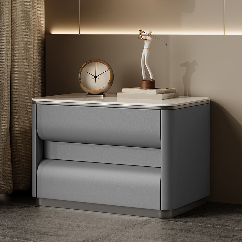 Table table de chevet de lit contemporain avec 2 tiroirs