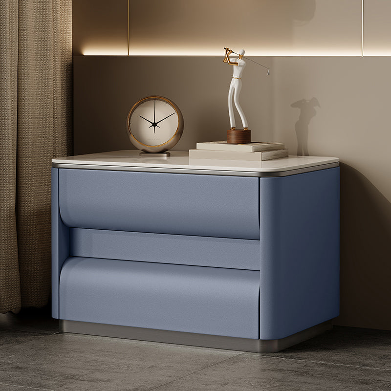 Table table de chevet de lit contemporain avec 2 tiroirs