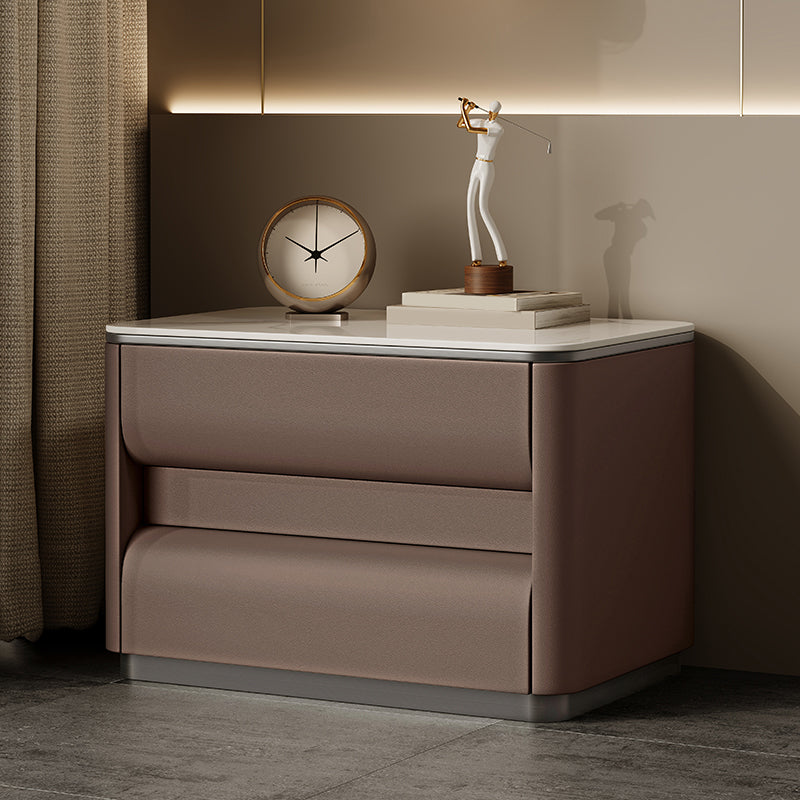 Table table de chevet de lit contemporain avec 2 tiroirs