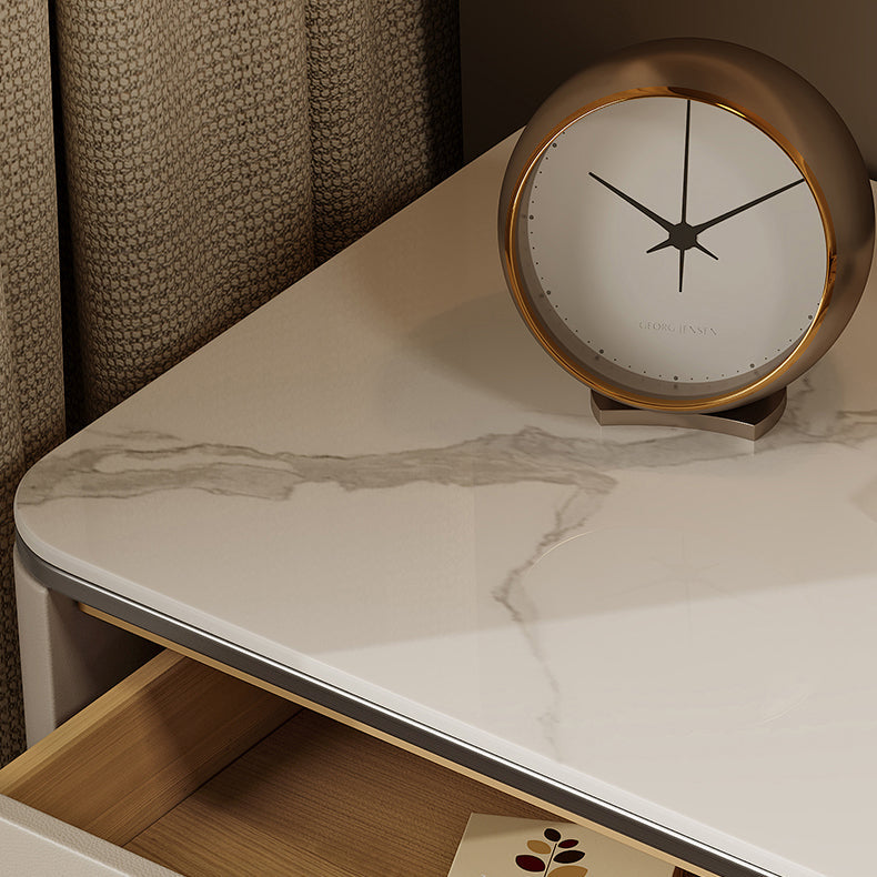 Table table de chevet de lit contemporain avec 2 tiroirs