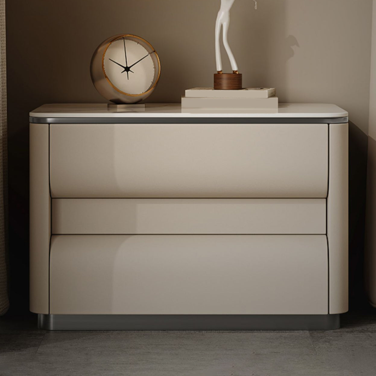 Table table de chevet de lit contemporain avec 2 tiroirs