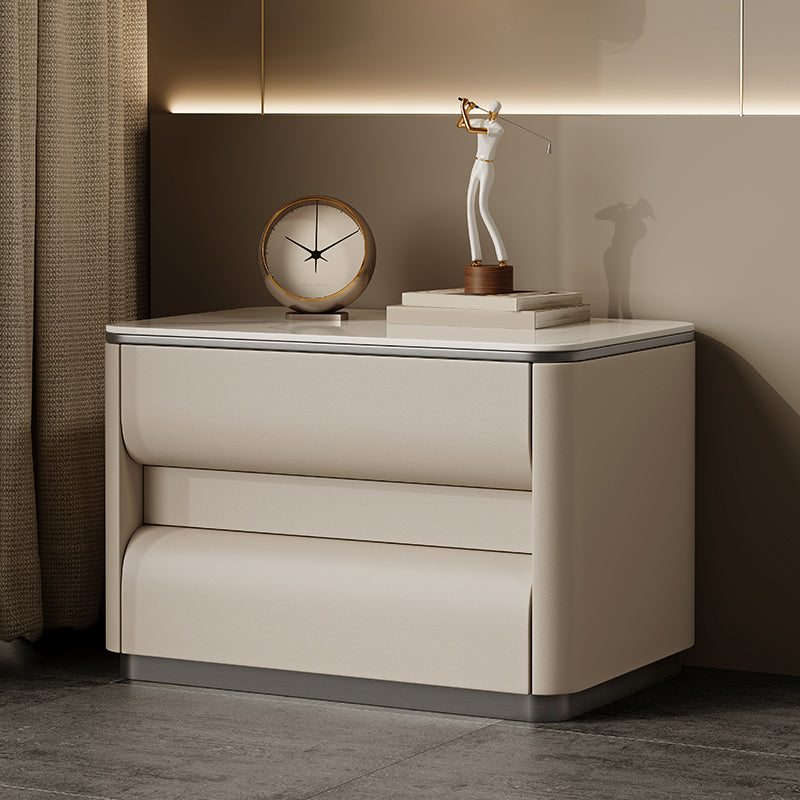 Table table de chevet de lit contemporain avec 2 tiroirs