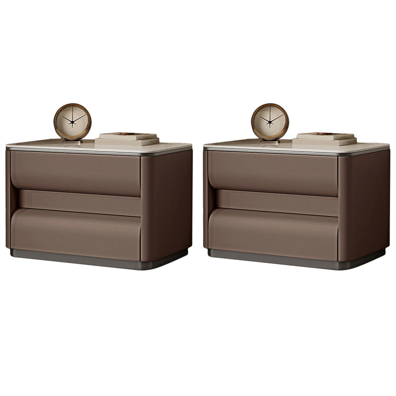 Table table de chevet de lit contemporain avec 2 tiroirs