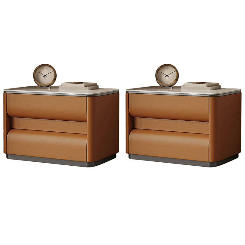 Table table de chevet de lit contemporain avec 2 tiroirs