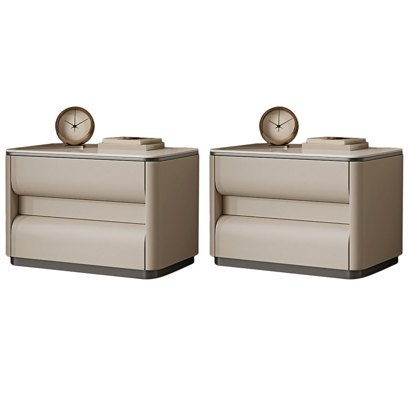 Table table de chevet de lit contemporain avec 2 tiroirs