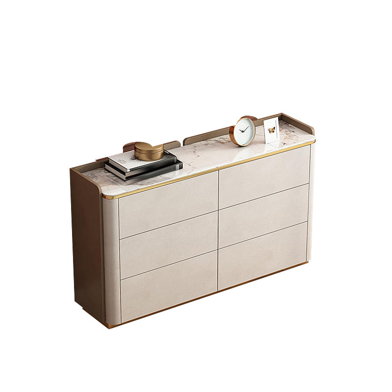 Comercio de cofres de almacenamiento de piedra contemporáneo de 11.7 pulgadas W toser con 6 cajones