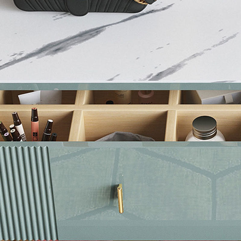 Glam tosser doble tocador de piedra tocador de pecho de almacenamiento horizontal para dormitorio