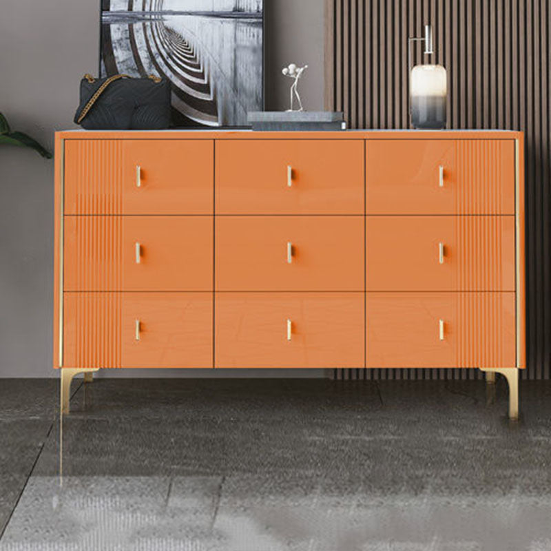 Glam tosser doble tocador de piedra tocador de pecho de almacenamiento horizontal para dormitorio