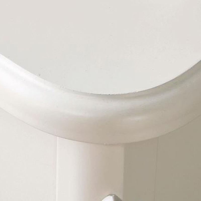 Cofre de almacenamiento de madera tradicional Casa vertical en blanco con cajones