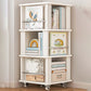 Engineered Wood Standard Bookcase Closed Back Scandinavian Bookshelf 15.7"L x 15.7"W x 39.4"H White Clearhalo 'Bookcases' 'furn' 'furn_bookcases' 'Furniture' 'Office Furniture' 7366811