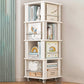 Engineered Wood Standard Bookcase Closed Back Scandinavian Bookshelf 15.7"L x 15.7"W x 52"H White Clearhalo 'Bookcases' 'furn' 'furn_bookcases' 'Furniture' 'Office Furniture' 7366812