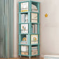 Engineered Wood Standard Bookcase Closed Back Scandinavian Bookshelf 15.7"L x 15.7"W x 64.2"H Aqua Clearhalo 'Bookcases' 'furn' 'furn_bookcases' 'Furniture' 'Office Furniture' 7366826