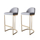 Glam Bar Stools Metal Armless Dining Stools with Gold Metal Base 2 Piece Set Clearhalo 'Bar Furniture' 'Bar Stools' 'bar_stools' 'furn' 'furn_bar_stools' 'Furniture' 'Kitchen & Dining Furniture' 7367060