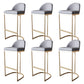 Glam Bar Stools Metal Armless Dining Stools with Gold Metal Base 6 Piece Set Clearhalo 'Bar Furniture' 'Bar Stools' 'bar_stools' 'furn' 'furn_bar_stools' 'Furniture' 'Kitchen & Dining Furniture' 7367063