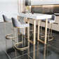 Glam Bar Stools Metal Armless Dining Stools with Gold Metal Base Clearhalo 'Bar Furniture' 'Bar Stools' 'bar_stools' 'furn' 'furn_bar_stools' 'Furniture' 'Kitchen & Dining Furniture' 7367064