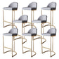 Glam Bar Stools Metal Armless Dining Stools with Gold Metal Base 8 Piece Set Clearhalo 'Bar Furniture' 'Bar Stools' 'bar_stools' 'furn' 'furn_bar_stools' 'Furniture' 'Kitchen & Dining Furniture' 7367065