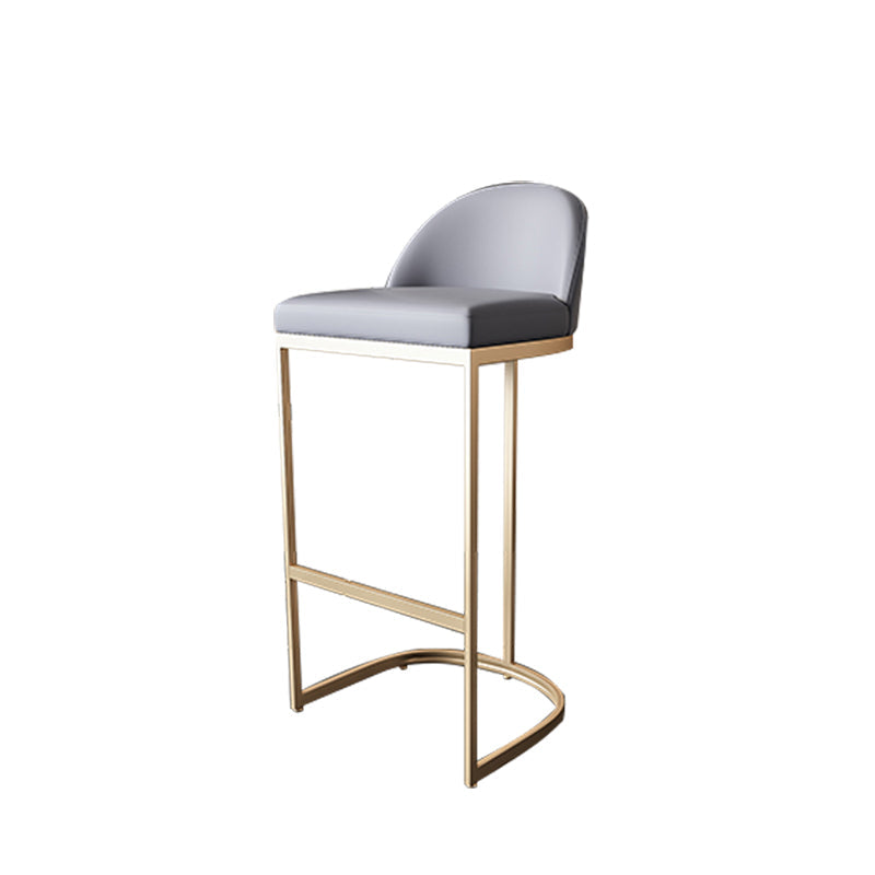 Glam Bar Stools Metal Armless Dining Stools with Gold Metal Base 1 Piece Clearhalo 'Bar Furniture' 'Bar Stools' 'bar_stools' 'furn' 'furn_bar_stools' 'Furniture' 'Kitchen & Dining Furniture' 7367067
