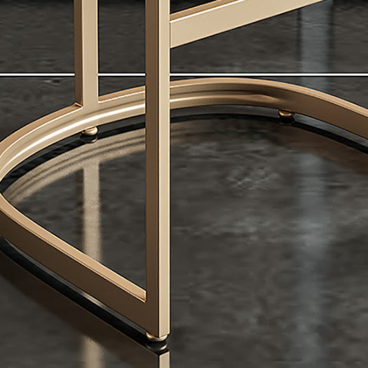 Glam Bar Stools Metal Armless Dining Stools with Gold Metal Base Clearhalo 'Bar Furniture' 'Bar Stools' 'bar_stools' 'furn' 'furn_bar_stools' 'Furniture' 'Kitchen & Dining Furniture' 7367069