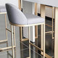 Glam Bar Stools Metal Armless Dining Stools with Gold Metal Base Clearhalo 'Bar Furniture' 'Bar Stools' 'bar_stools' 'furn' 'furn_bar_stools' 'Furniture' 'Kitchen & Dining Furniture' 7367070