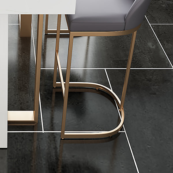 Glam Bar Stools Metal Armless Dining Stools with Gold Metal Base Clearhalo 'Bar Furniture' 'Bar Stools' 'bar_stools' 'furn' 'furn_bar_stools' 'Furniture' 'Kitchen & Dining Furniture' 7367071