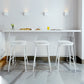 Contemporary Acrylic Bar Stools Low Back Living Room Counter Chair