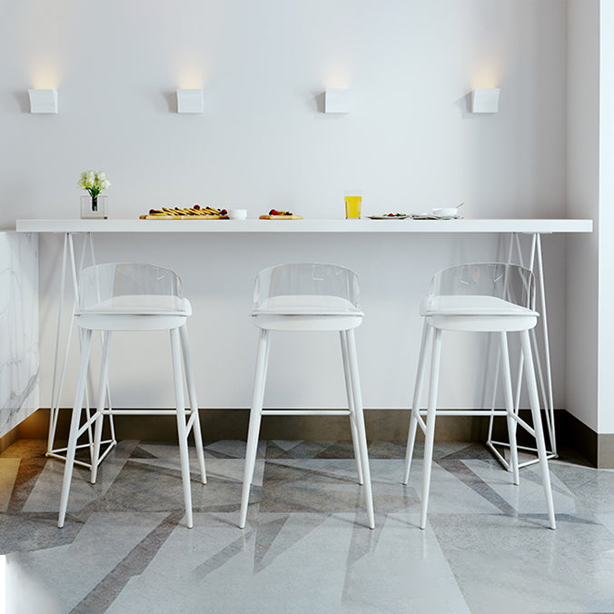 Contemporary Acrylic Bar Stools Low Back Living Room Counter Chair