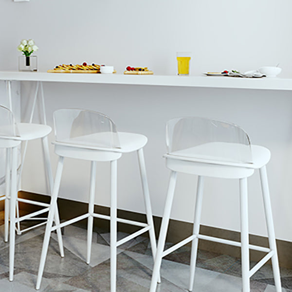Contemporary Acrylic Bar Stools Low Back Living Room Counter Chair