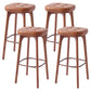 Industrial Solid Wood Bar Stools Living Room Upholstered Stool