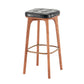 Industrial Solid Wood Bar Stools Living Room Upholstered Stool