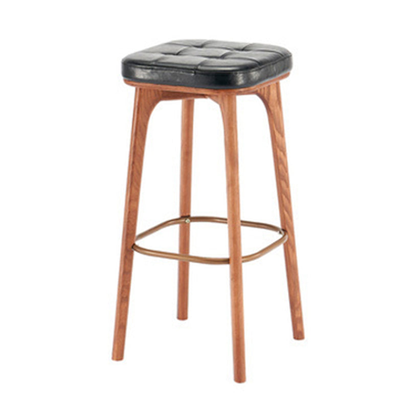 Industrial Solid Wood Bar Stools Living Room Upholstered Stool