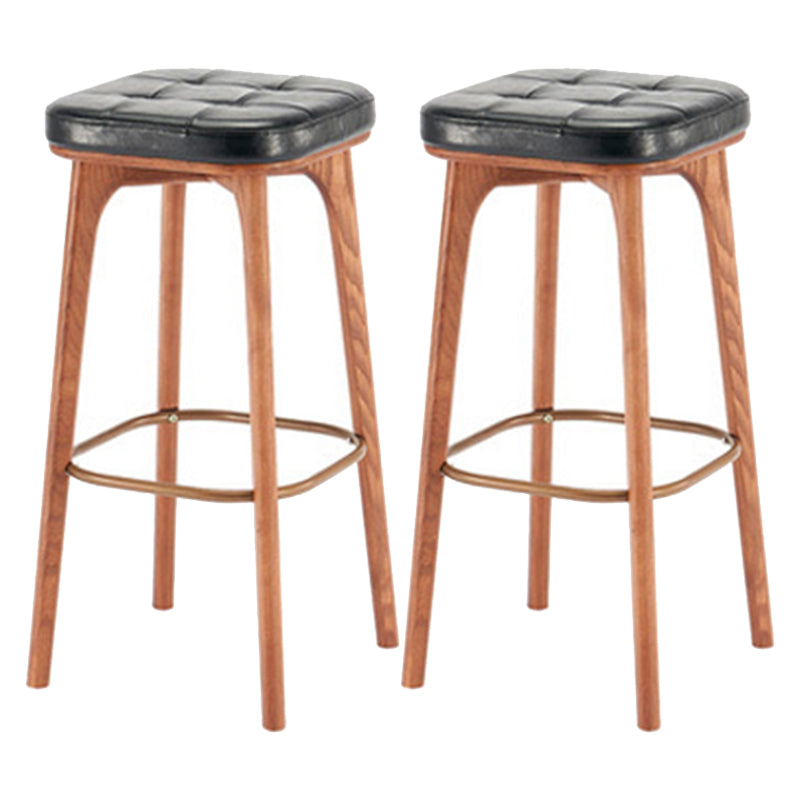 Industrial Solid Wood Bar Stools Living Room Upholstered Stool