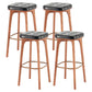 Industrial Solid Wood Bar Stools Living Room Upholstered Stool