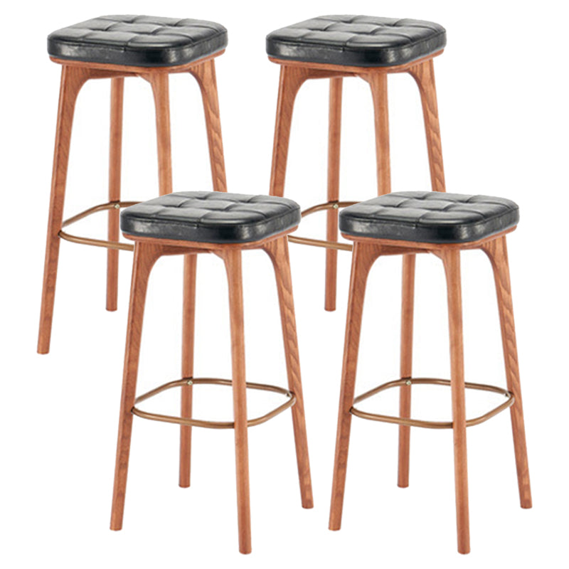 Industrial Solid Wood Bar Stools Living Room Upholstered Stool