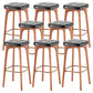Industrial Solid Wood Bar Stools Living Room Upholstered Stool