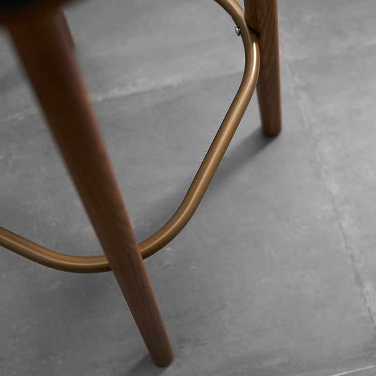 Industrial Solid Wood Bar Stools Living Room Upholstered Stool