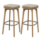 Industrial Solid Wood Bar Stools Living Room Upholstered Stool