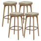 Industrial Solid Wood Bar Stools Living Room Upholstered Stool