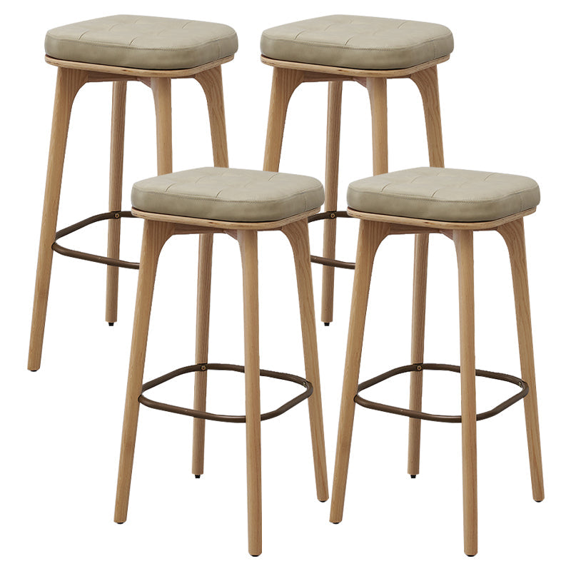 Industrial Solid Wood Bar Stools Living Room Upholstered Stool