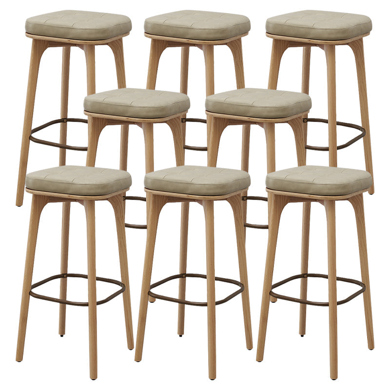 Industrial Solid Wood Bar Stools Living Room Upholstered Stool