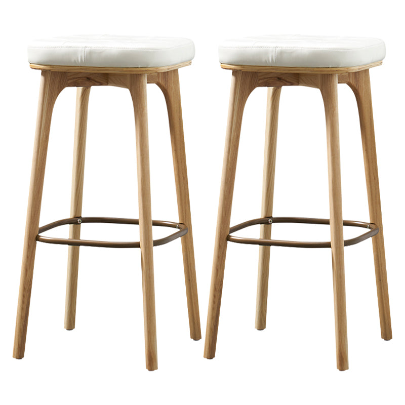 Industrial Solid Wood Bar Stools Living Room Upholstered Stool