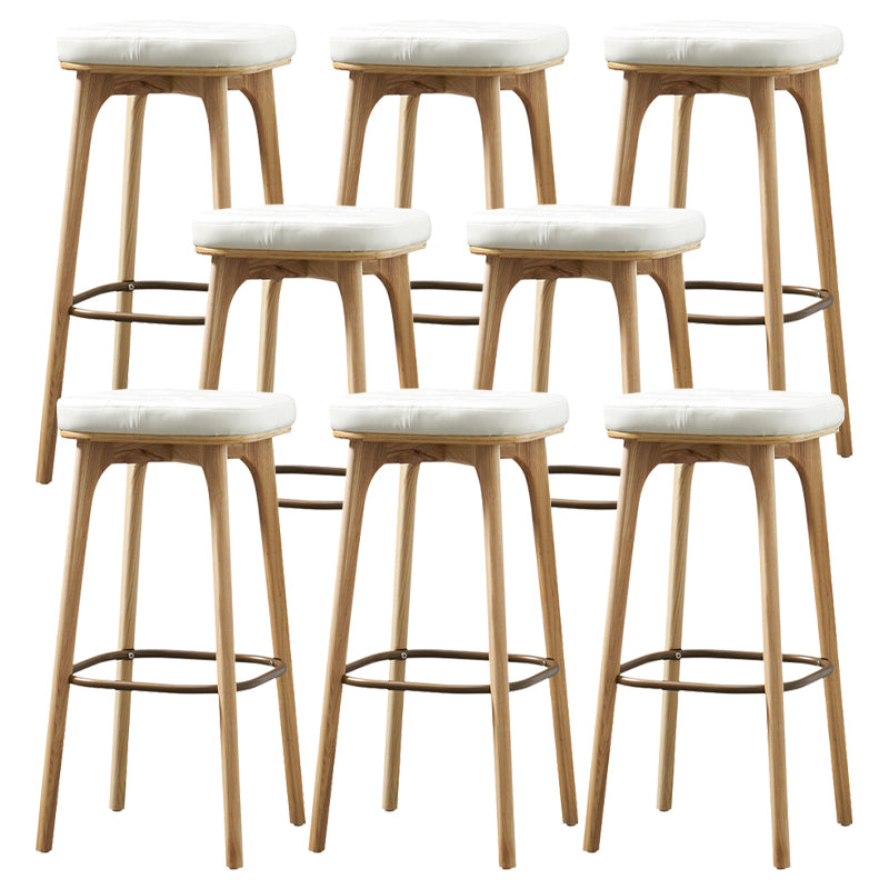 Industrial Solid Wood Bar Stools Living Room Upholstered Stool