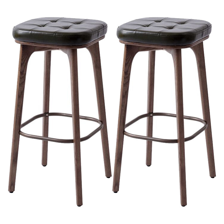 Industrial Solid Wood Bar Stools Living Room Upholstered Stool