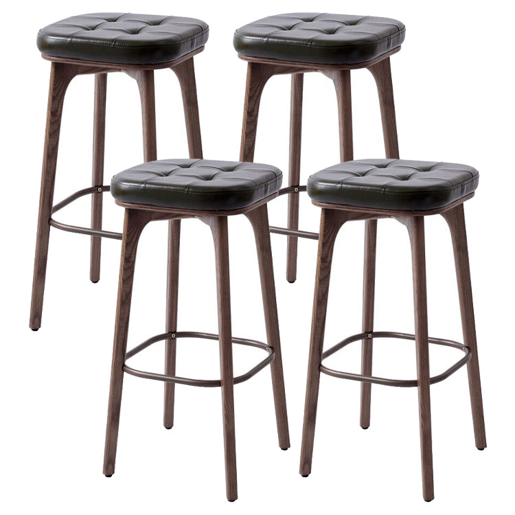 Industrial Solid Wood Bar Stools Living Room Upholstered Stool