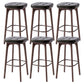 Industrial Solid Wood Bar Stools Living Room Upholstered Stool
