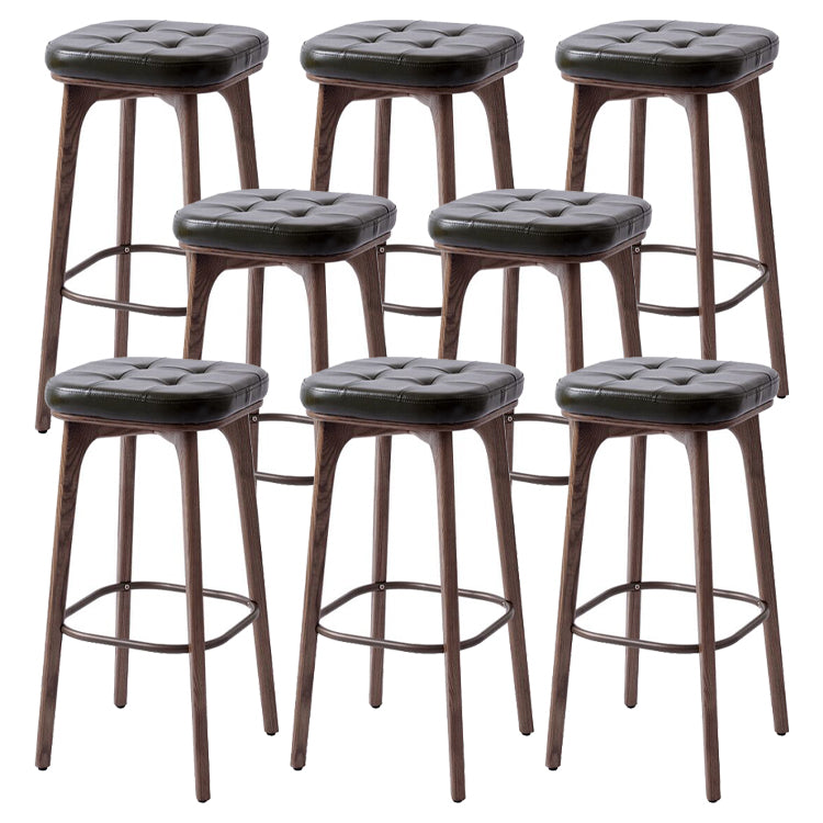Industrial Solid Wood Bar Stools Living Room Upholstered Stool