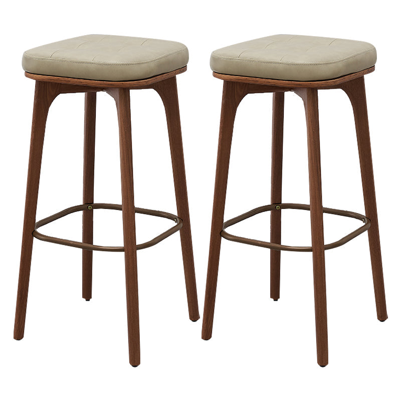 Industrial Solid Wood Bar Stools Living Room Upholstered Stool
